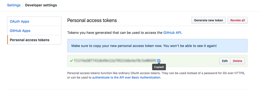 Github token